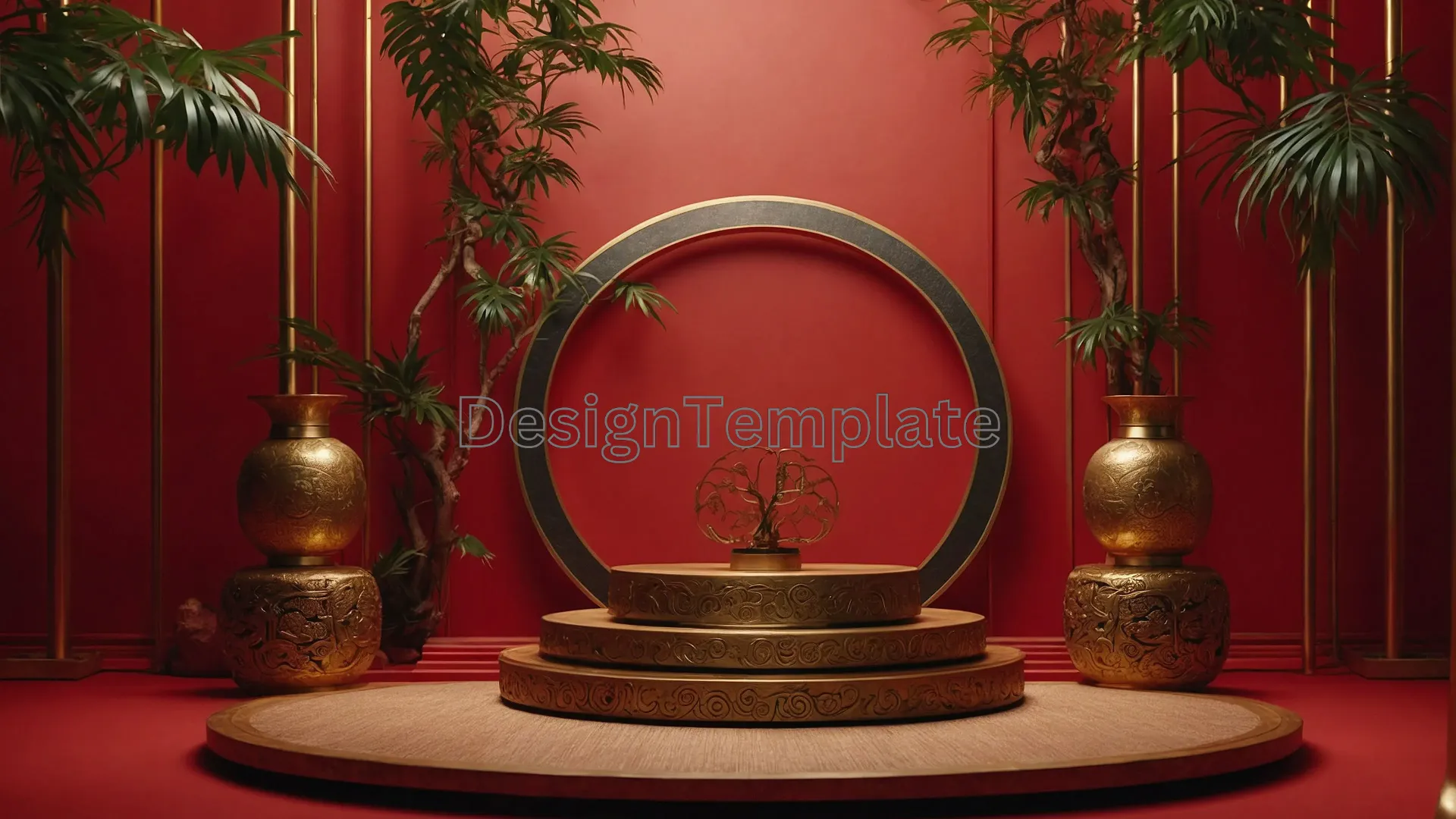 Dynasty Ring Podium Opulent Scene Photo